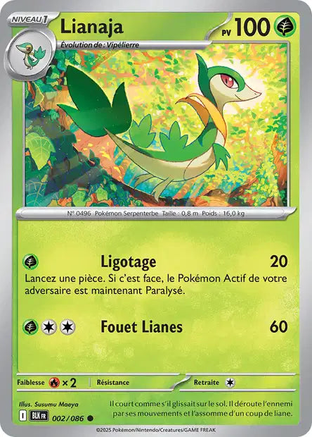 Carte Pokémon Lianaja 002/086 BLK Foudre Noire EV10_5 Neuf FR LorenZone
