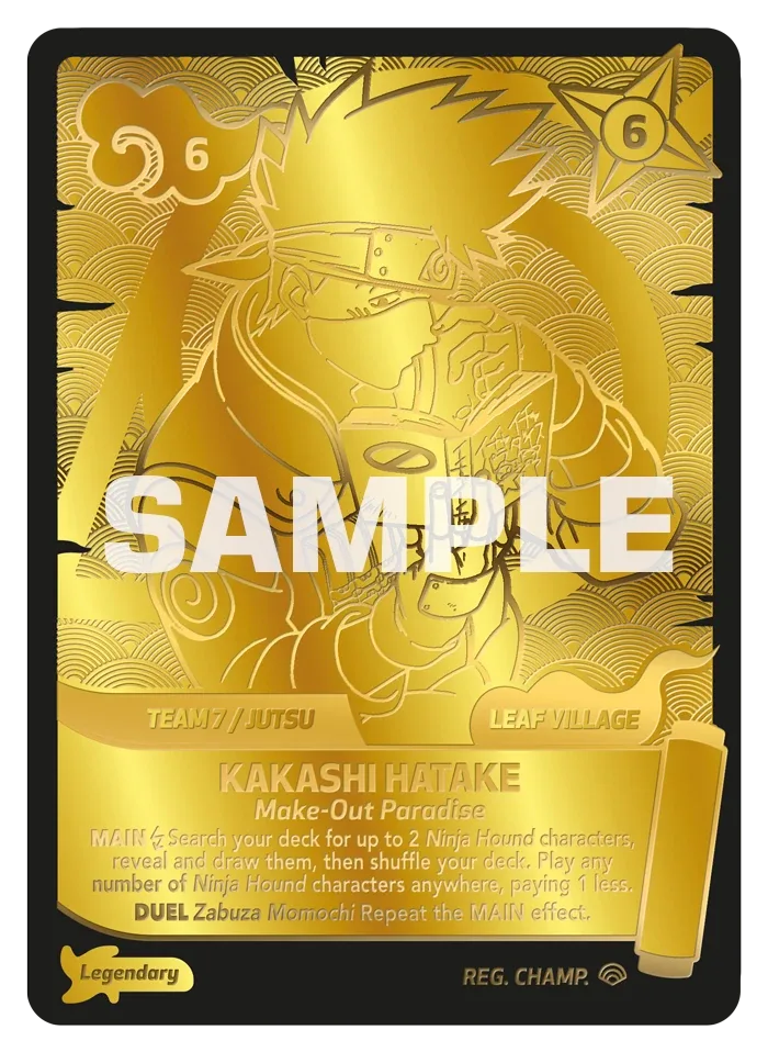 Carte Naruto Mythos Kakashi Hatake Make-Out Paradise 003/000 Legendary Légendaire Shinobi Shiren 2ème Chapitre Neuf EN LorenZone
