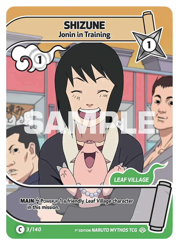 Carte Naruto Mythos Shizune Jonin in Training 003/140 Common Full Art Shinobi Shiren 2ème Chapitre Neuf EN LorenZone