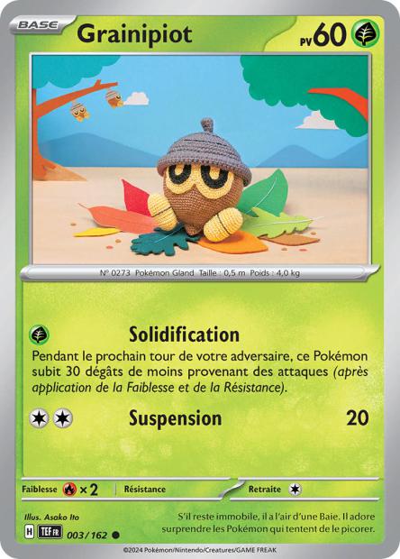 Carte Pokémon Grainipiot 003/162 TEF Forces Temporelles EV05 Neuf FR LorenZone