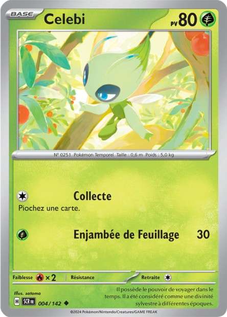Carte Pokémon Celebi 004/142 SCR Couronne Stellaire EV07 Neuf FR LorenZone