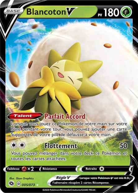 Carte Pokémon Blancoton V 005/073 SWSH35 Voltage Eclatant EB3_5 Neuf FR LorenZone