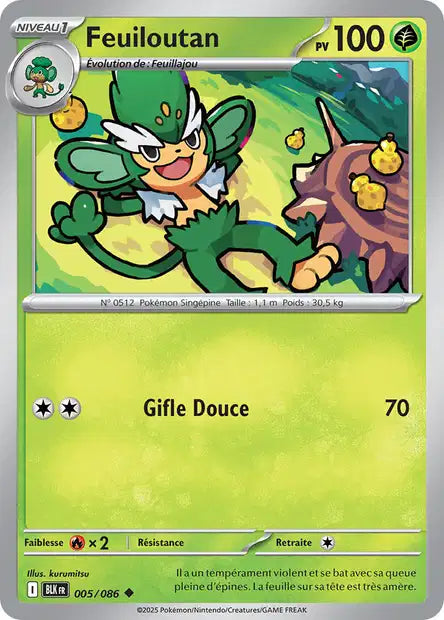 Carte Pokémon Feuiloutan 005/086 BLK Foudre Noire EV10_5 Neuf FR LorenZone