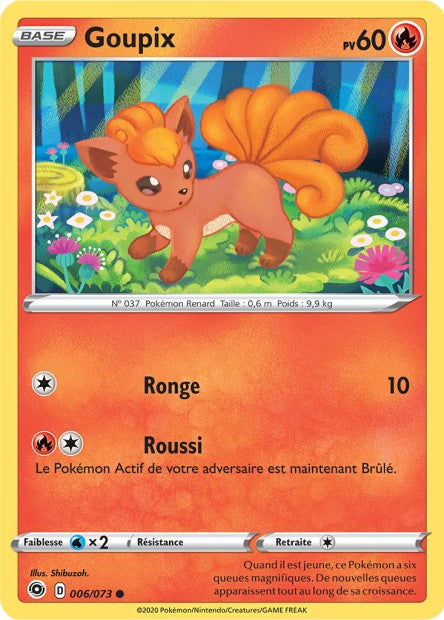 Carte Pokémon Goupix 006/073 SWSH35 Voltage Eclatant EB3_5 Neuf FR LorenZone