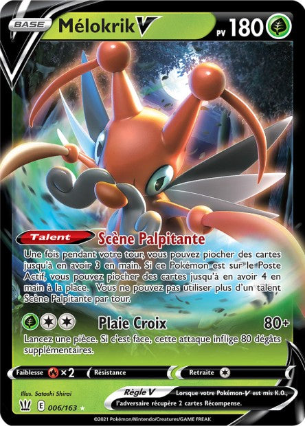 Carte Pokémon Mélokrik V 006/163 SWSH5 Styles de Combat EB05 Neuf FR LorenZone