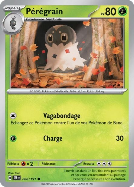 Carte Pokémon Pérégrain 006/191 SSP Étincelles Déferlantes EV08 Neuf FR LorenZone