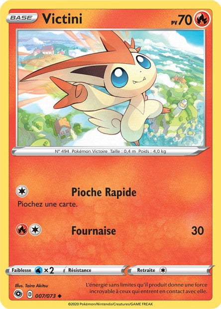 Carte Pokémon Victini 007/073 SWSH35 Voltage Eclatant EB3_5 Neuf FR LorenZone