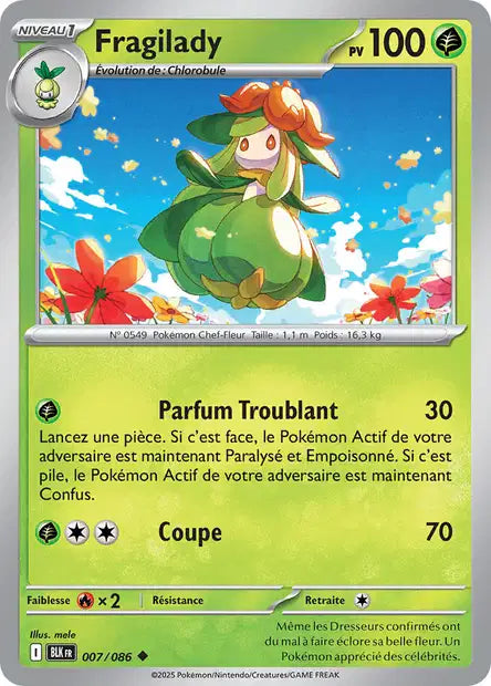 Carte Pokémon Fragilady 007/086 BLK Foudre Noire EV10_5 Neuf FR LorenZone