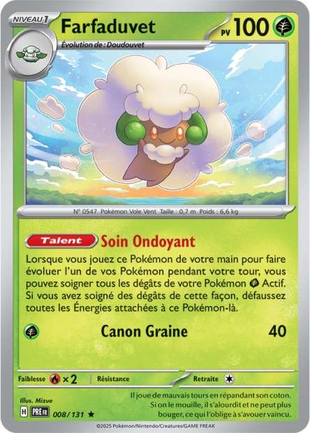 Carte Pokémon Farfaduvet 008/131 Evolutions Prismatiques PRE EV8_5 Neuf FR LorenZone