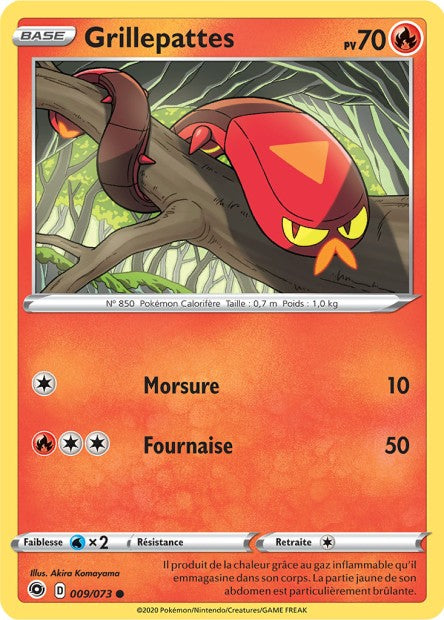 Carte Pokémon Grillepattes 009/073 SWSH35 Voltage Eclatant EB3_5 Neuf FR LorenZone