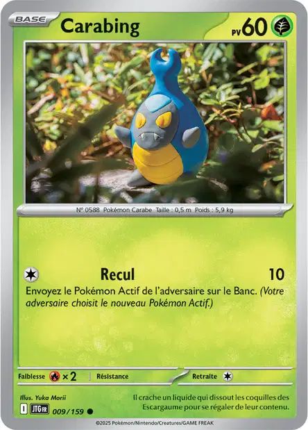 Carte Pokémon Carabing 009/159 JTG Aventures Ensemble EV09 Neuf FR LorenZone