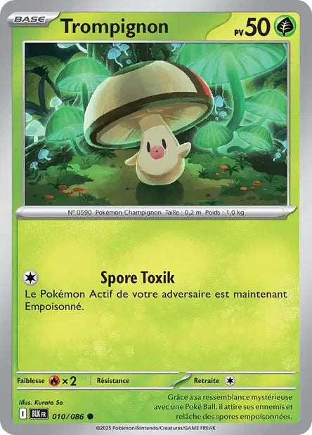 Carte Pokémon Trompignon 010/086 BLK Foudre Noire EV10_5 Neuf FR LorenZone