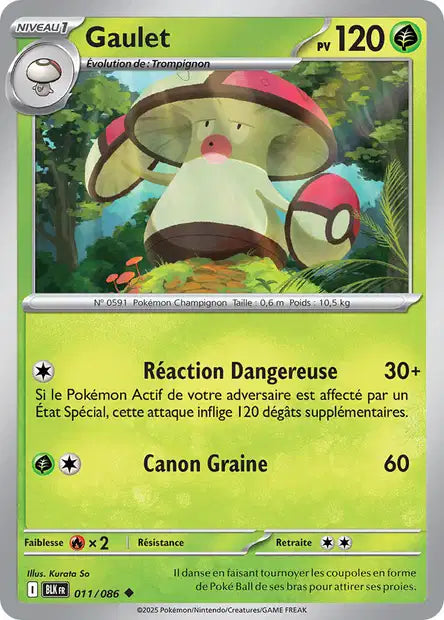 Carte Pokémon Gaulet 011/086 BLK Foudre Noire EV10_5 Neuf FR LorenZone