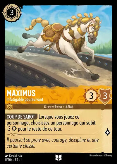 Carte Lorcana - Disney Maximus, Infatigable poursuivant 011/204 Chapitre 01 Premier Chapitre FC Neuf FR LorenZone