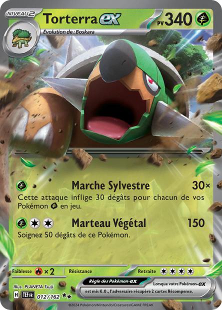 Carte Pokémon Torterra EX 012/162 TEF Forces Temporelles EV05 Neuf FR LorenZone