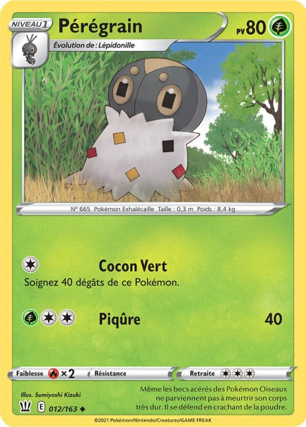 Carte Pokémon Pérégrain 012/163 SWSH5 Styles de Combat EB05 Neuf FR LorenZone