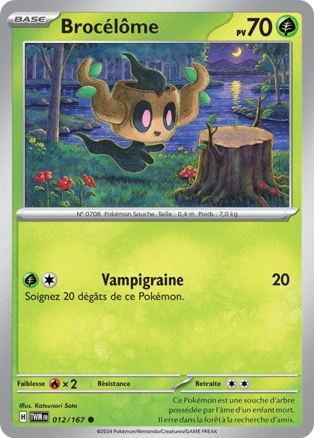 Carte Pokémon Brocélôme 012/167 TWM Mascarade Crépusculaire EV06 Neuf FR LorenZone