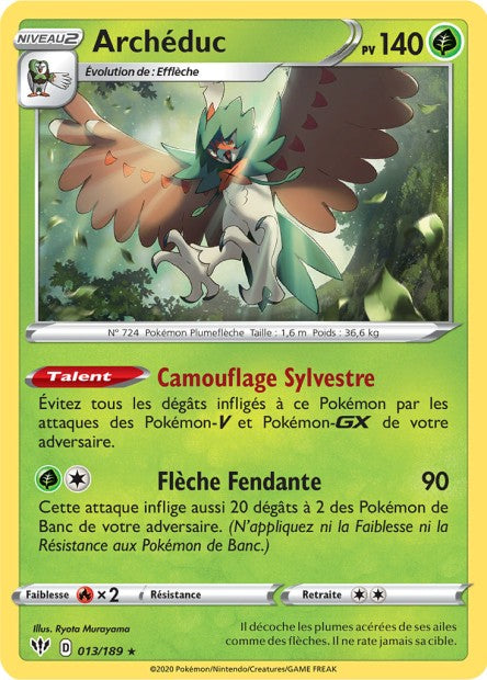 Carte Pokémon Archéduc  013/189 SWSH3 Ténèbres Embrasées EB03 Neuf FR LorenZone