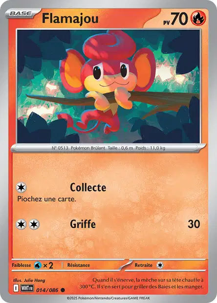 Carte Pokémon Flamajou 014/086 WHT Flamme Blanche EV10_5 Neuf FR LorenZone
