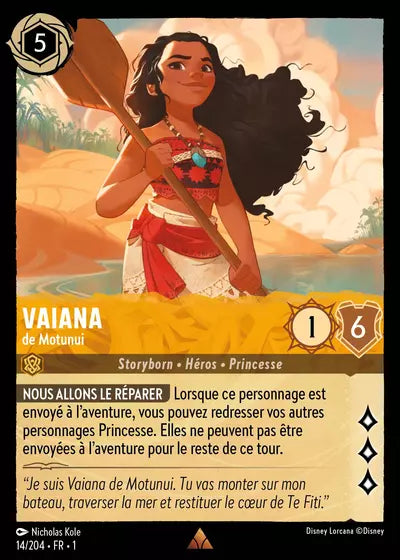 Carte Lorcana - Disney Vaiana, De Motunui 014/204 Chapitre 01 Premier Chapitre FC Neuf FR LorenZone