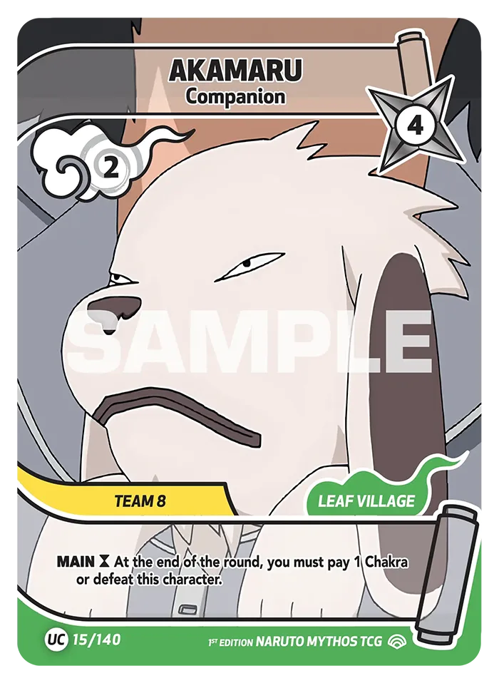 Carte Naruto Mythos Akamaru Companion 015/140 Uncommon Full Art Shinobi Shiren 2ème Chapitre Neuf EN LorenZone