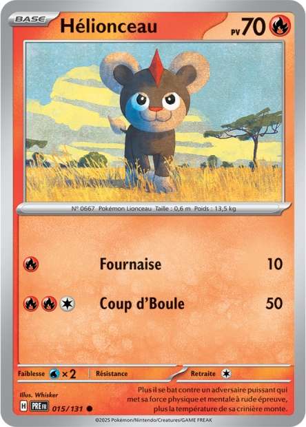 Carte Pokémon Hélionceau 015/131 Evolutions Prismatiques PRE EV8_5 Neuf FR LorenZone