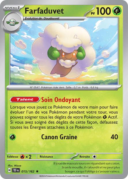 Carte Pokémon Farfaduvet 015/162 TEF Forces Temporelles EV05 Neuf FR LorenZone