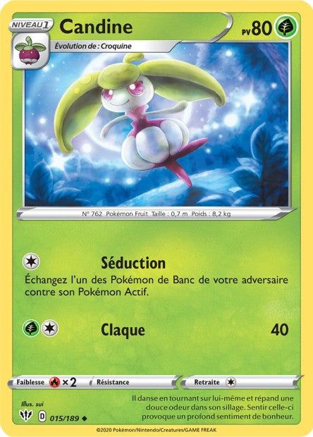 Carte Pokémon Candine 015/189 SWSH3 Ténèbres Embrasées EB03 Neuf FR LorenZone