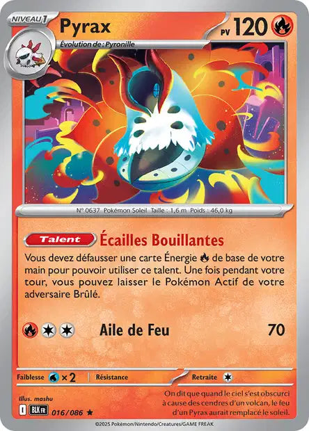 Carte Pokémon Pyrax 016/086 BLK Foudre Noire EV10_5 Neuf FR LorenZone