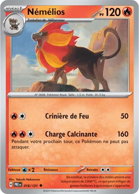 Carte Pokémon Némélios 016/131 Evolutions Prismatiques PRE EV8_5 Neuf FR LorenZone