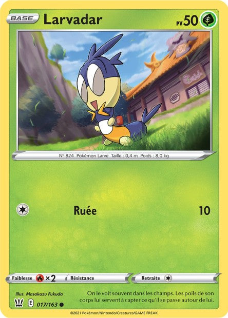 Carte Pokémon Larvadar 017/163 SWSH5 Styles de Combat EB05 Neuf FR LorenZone