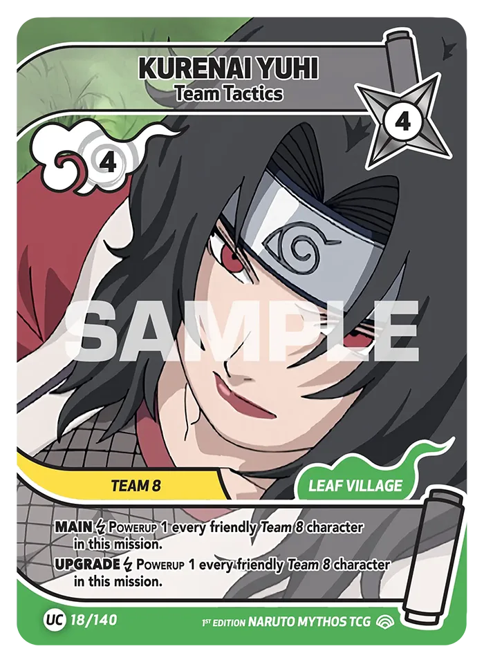 Carte Naruto Mythos Kurenai Yuhi Team Tactics 018/140 Uncommon Full Art Shinobi Shiren 2ème Chapitre Neuf EN LorenZone