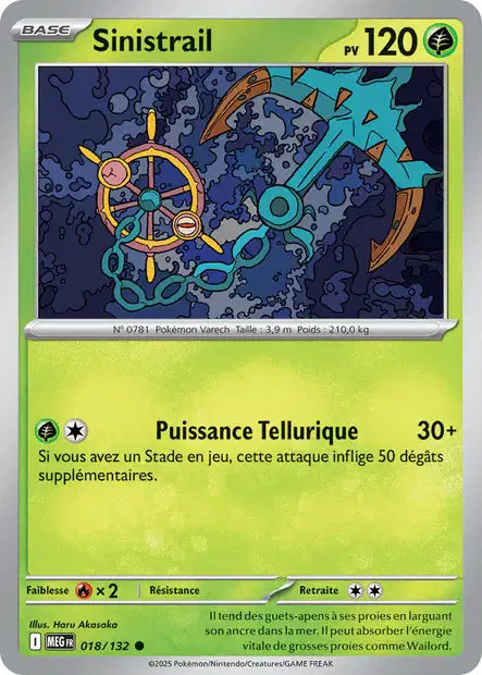 Carte Pokémon Sinistrail 018/132 MEG Méga-Évolution ME01 Neuf FR LorenZone