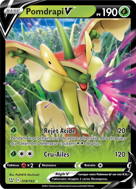Carte Pokémon Pomdrapi V 018/163 SWSH5 Styles de Combat EB05 Neuf FR LorenZone