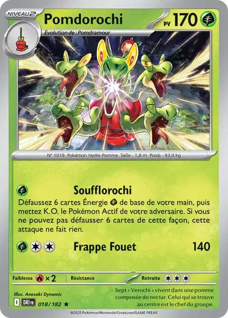 Carte Pokémon Pomdorochi 018/182 DRI Rivalités Destinées EV10 Neuf FR LorenZone