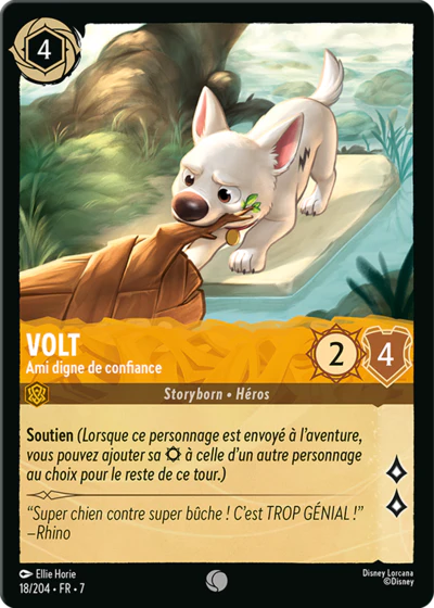 Carte Lorcana - Disney Volt, Ami digne de confiance 018/204 Commune Ellie Horie Chapitre 07 L'Île d'Archazia ARI Neuf FR LorenZone