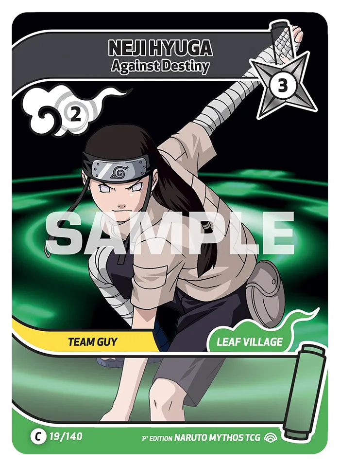 Carte Naruto Mythos Neji Hyuga Against Destiny 019/140 Common Full Art Shinobi Shiren 2ème Chapitre Neuf EN LorenZone