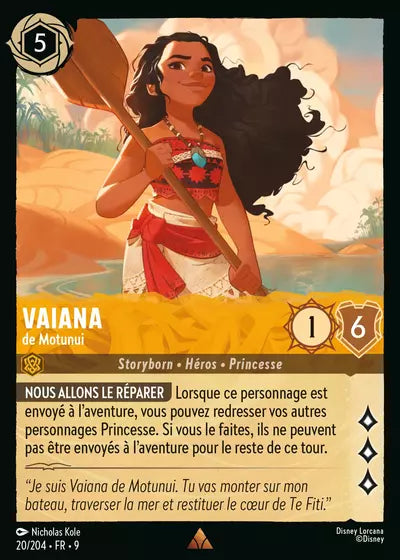 Carte Lorcana - Disney Vaiana, de Motunui 020/204 Chapitre 09 Fabuleux FAB Neuf FR LorenZone