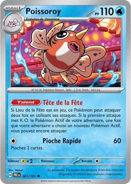 Carte Pokémon Poissoroy 021/131 Evolutions Prismatiques PRE EV8_5 Neuf FR LorenZone