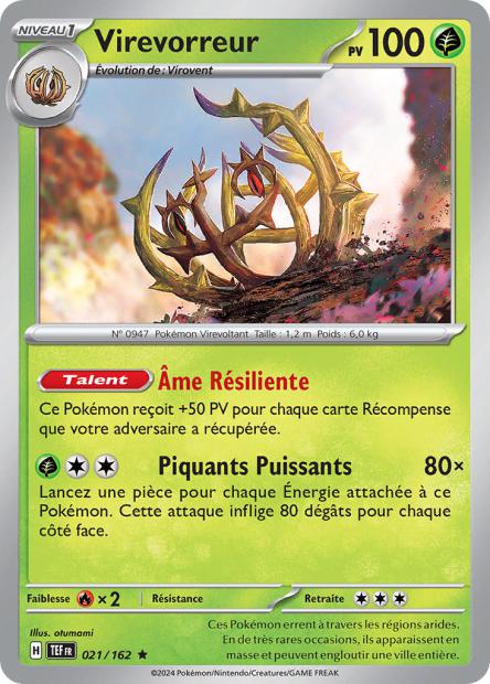 Carte Pokémon Virevorreur 021/162 TEF Forces Temporelles EV05 Neuf FR LorenZone