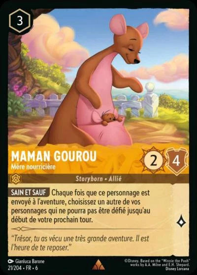 Carte Lorcana - Disney Maman Gourou, Mère nourricière 021/204 Rare  Chapitre 06 La Mer Azurite AZS Neuf FR LorenZone