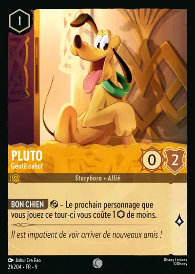 Carte Lorcana - Disney Pluto, Gentil cabot 021/204 Chapitre 09 Fabuleux FAB Neuf FR LorenZone