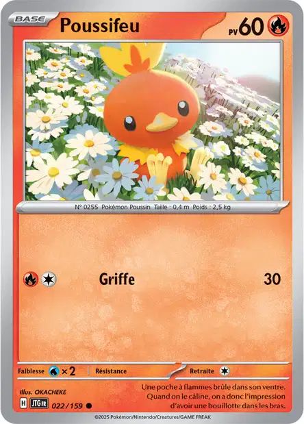 Carte Pokémon Poussifeu 022/159 JTG Aventures Ensemble EV09 Neuf FR LorenZone