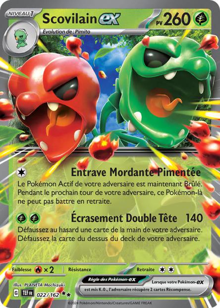 Carte Pokémon Scovilain EX 022/162 TEF Forces Temporelles EV05 Neuf FR LorenZone