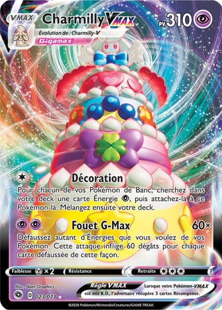 Carte Pokémon Charmilly VMAX 023/073 SWSH35 Voltage Eclatant EB3_5 Neuf FR LorenZone