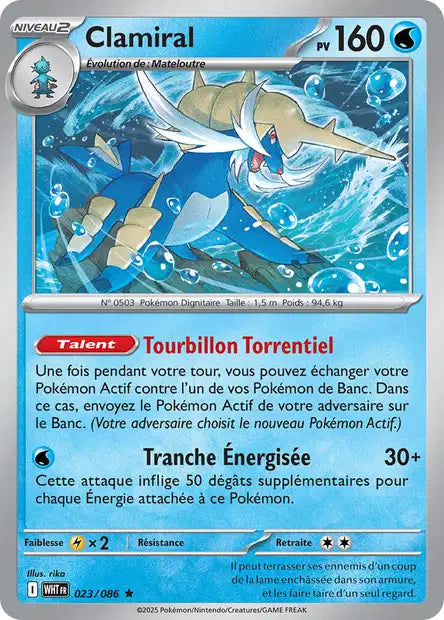 Carte Pokémon Clamiral 023/086 WHT Flamme Blanche EV10_5 Neuf FR LorenZone