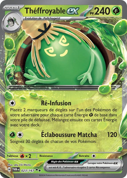 Carte Pokémon Théffroyable EX 023/167 TWM Mascarade Crépusculaire EV06 Neuf FR LorenZone