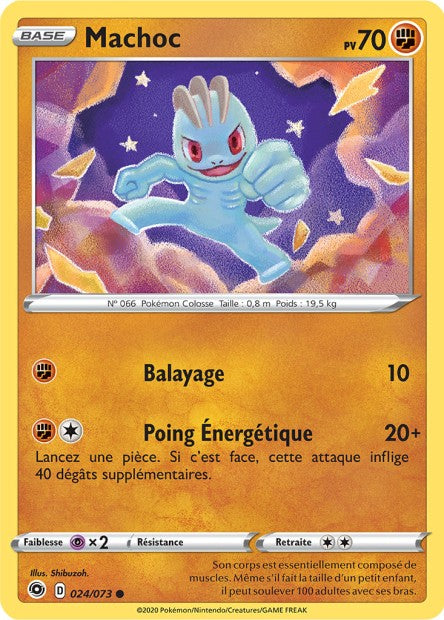 Carte Pokémon Machoc 024/073 SWSH35 Voltage Eclatant EB3_5 Neuf FR LorenZone