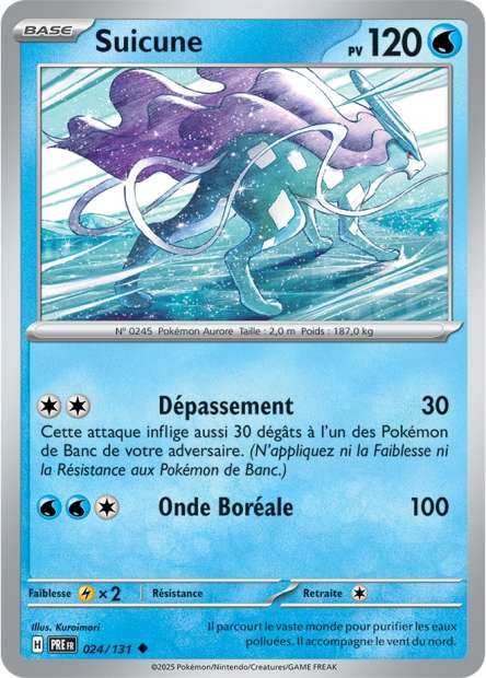Carte Pokémon Suicune 024/131 Evolutions Prismatiques PRE EV8_5 Neuf FR LorenZone
