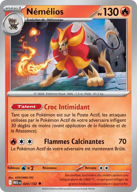Carte Pokémon Némélios 024/132 MEG Méga-Évolution ME01 Neuf FR LorenZone